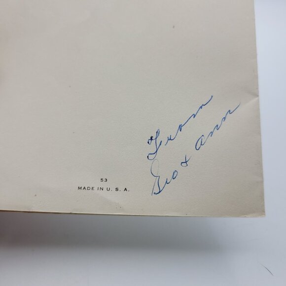 Vintage Silent Night Christmas Card With Red Rope Design & Snowy Church Scene - Picture 5 of 6